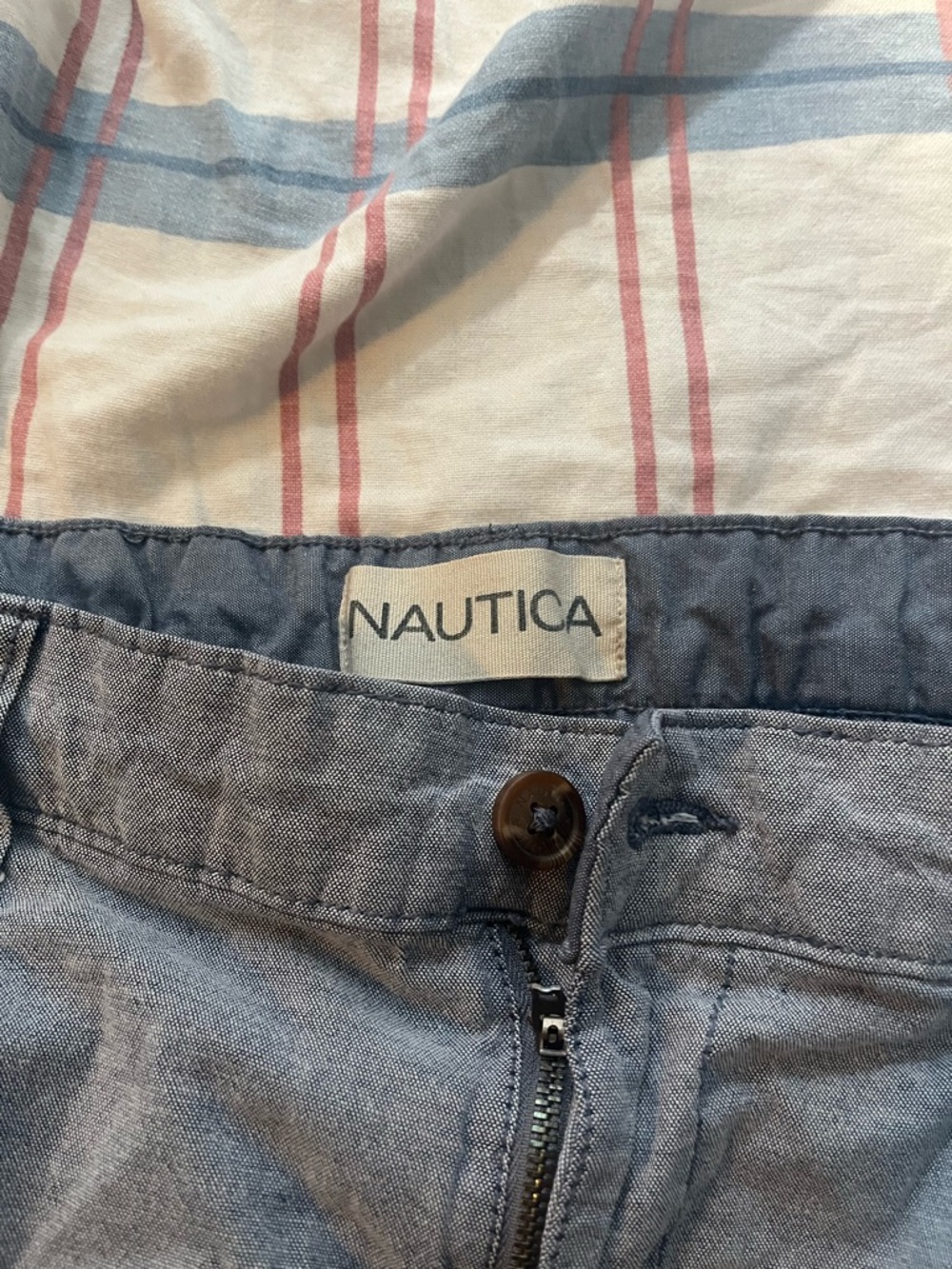 Nautica Chambray Blue Casual Shorts